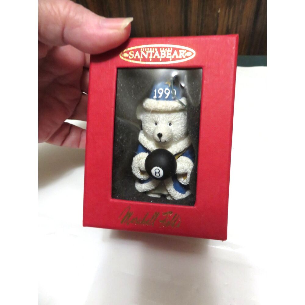 VINTAGE 1999 MARSHALL FIELDS CHRISTMAS ORNAMENT SANTA BEAR SERIES